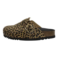 Animal Print Suede Flat Shoes