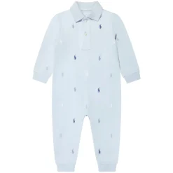 Baby Boys Logo Romper in Blue