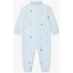 Baby Boys Logo Romper in Blue