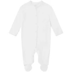 Baby Boys Soild One Piece Babygrow in White