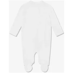 Baby Boys Soild One Piece Babygrow in White
