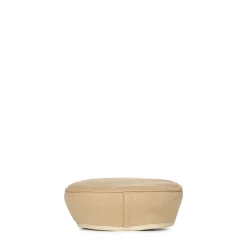Beige Hat with Asymmetric Hem