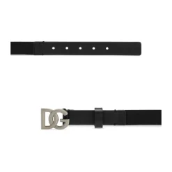 Black Elasticated Strap Belt with Logo
