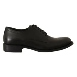 Black Lace Up Leather Formal Shoes