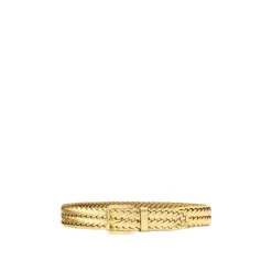 Braided Metallic Leather Belt