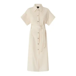 Button-Front Midi Shirt Dress