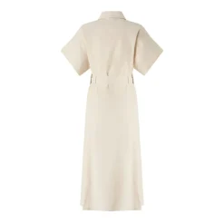 Button-Front Midi Shirt Dress
