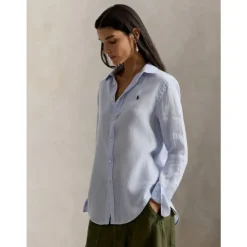 Chemise lin coupe droite