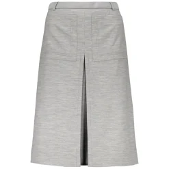 Contrast Stitching Midi Skirt