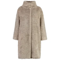 Faux Fur Stand Collar Coat