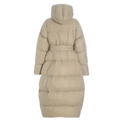 Feather Down Coat with Belt