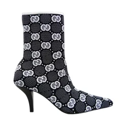 GG 75mm Knit Ankle Boots