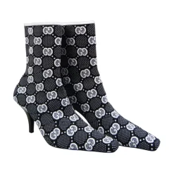 GG 75mm Knit Ankle Boots