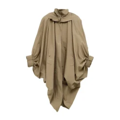 Oversized High-neck Cape Coat