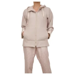Pink Jersey Zip-through Hoodie