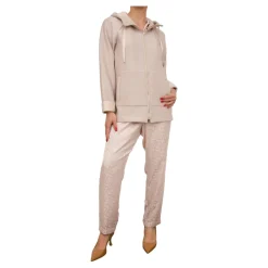 Pink Jersey Zip-through Hoodie