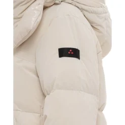 Quilted Long Jacket with Removable Hood