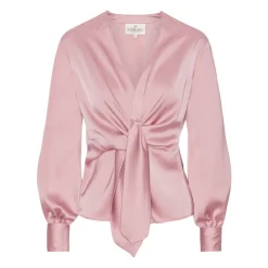 Rose Blouse with Knot Detail