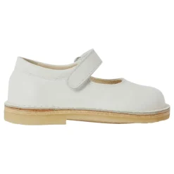 White Round Toe Ballerina Flat Shoes